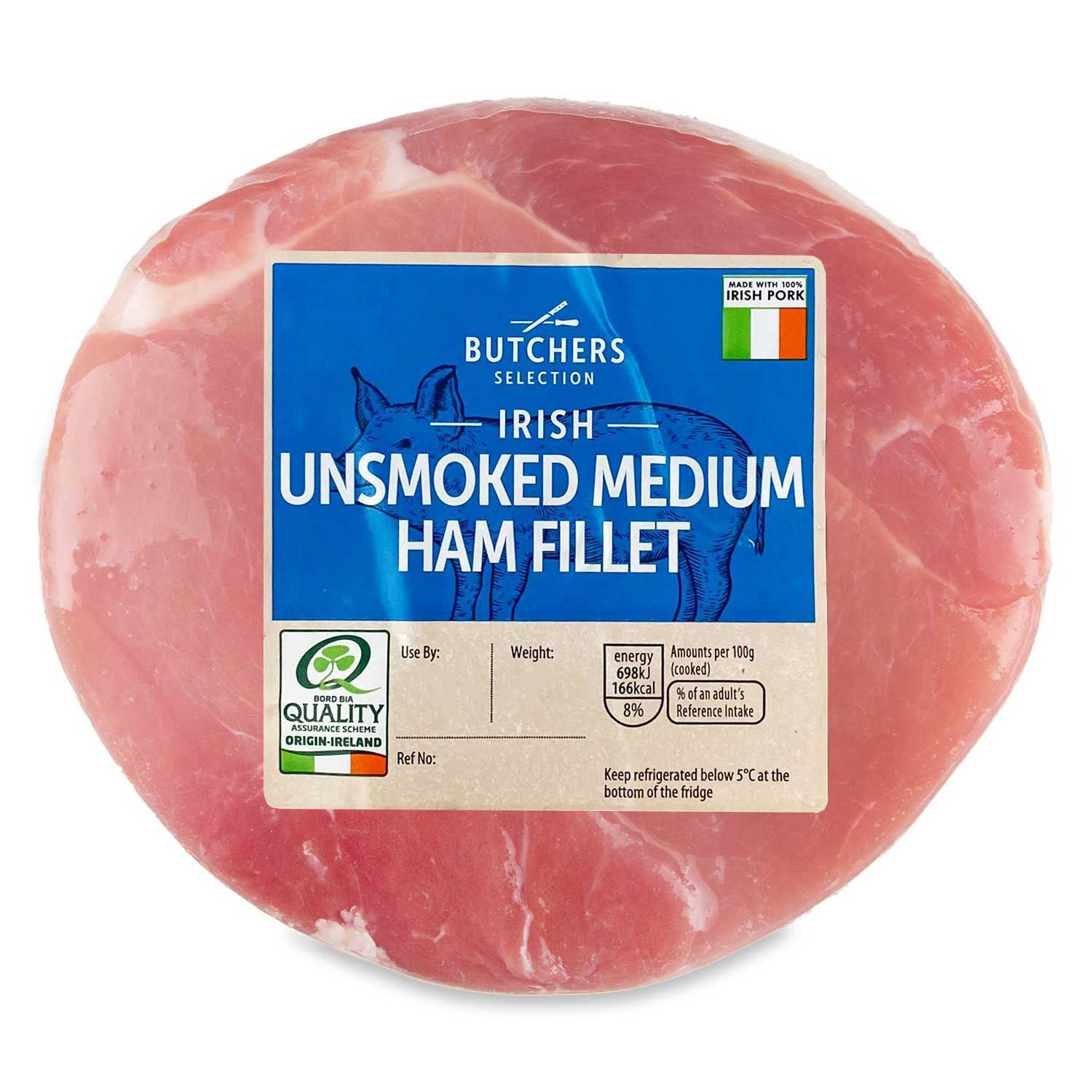 Irish Unsmoked Medium Ham Fillet 1 4kg Butcher S Selection Aldi Ie